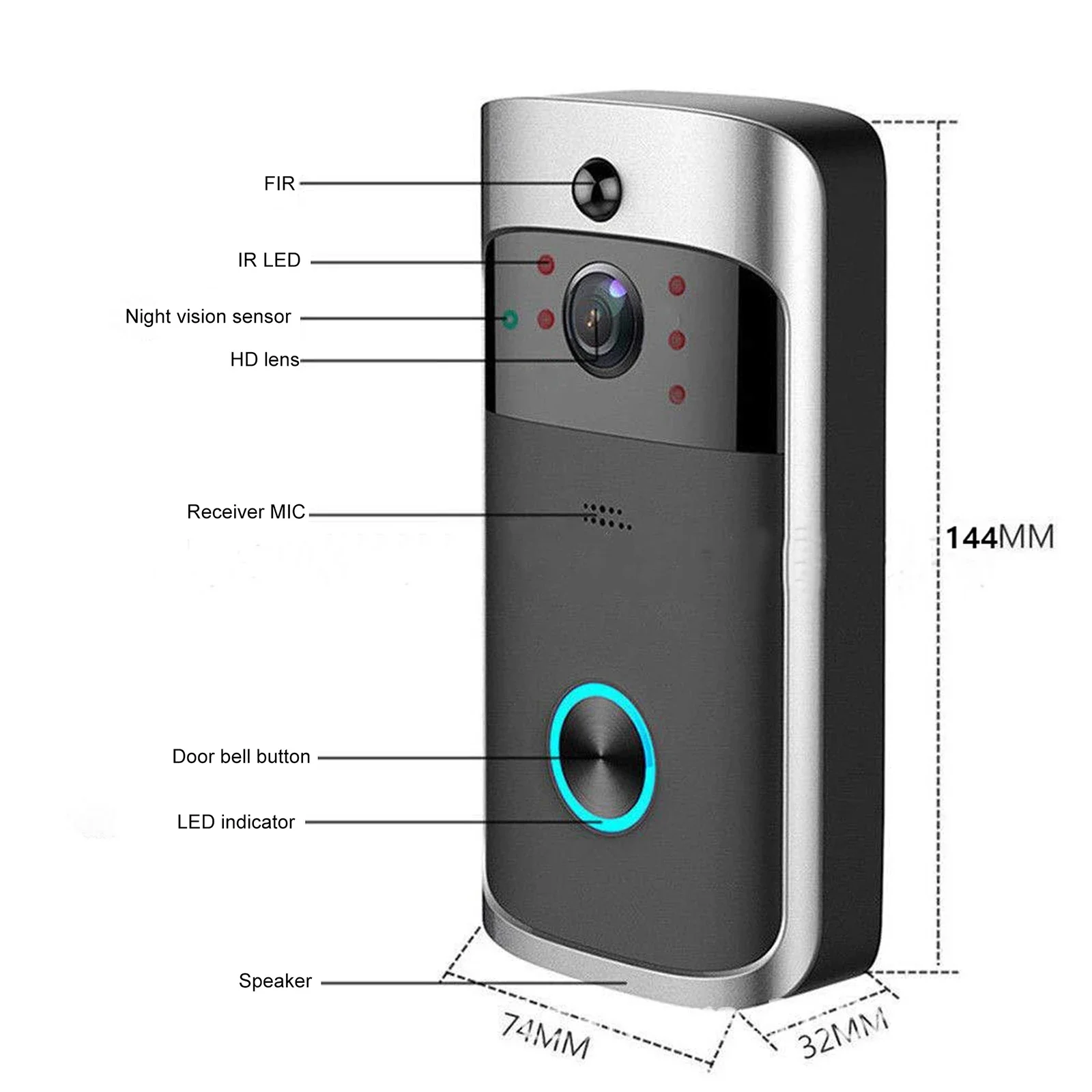 2026 NEW V5 Video Door Bell Wi - огляд і ціна Smart Doorbell Wired