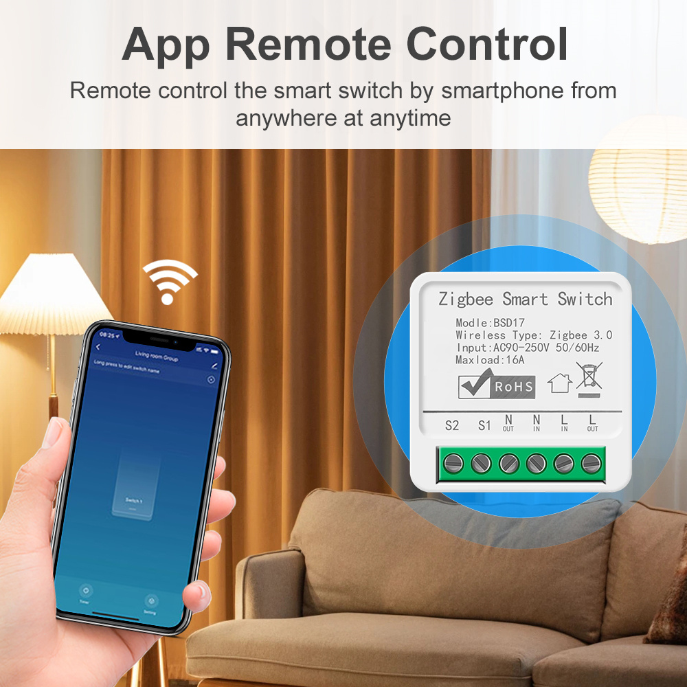 16A ZigBee3.0 Smart Light Swit - огляд і ціна Home Automation Diy