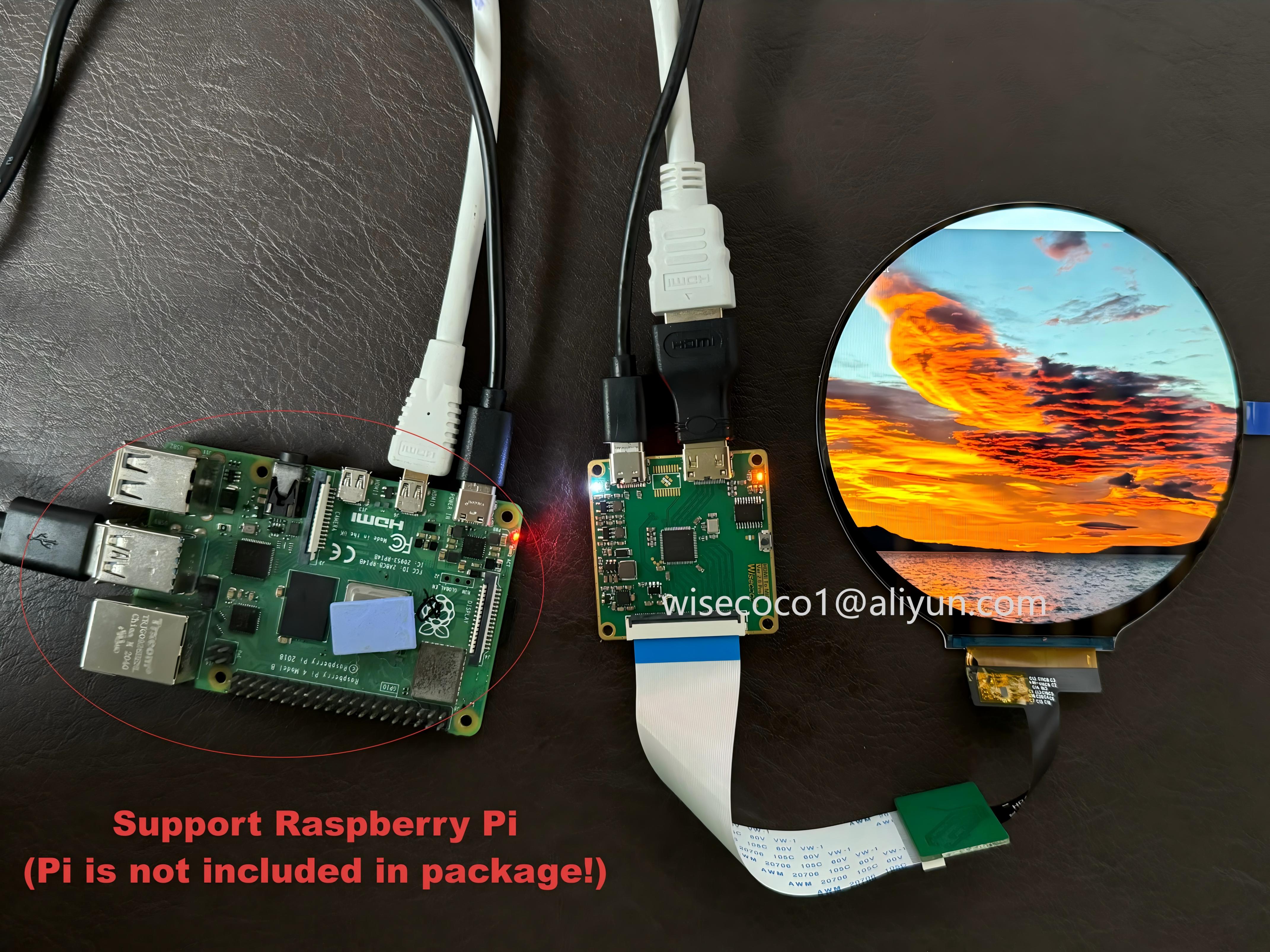 Wisecoco 4 Inch Round LCD Disp - огляд і ціна Home Automation Raspberry Pi