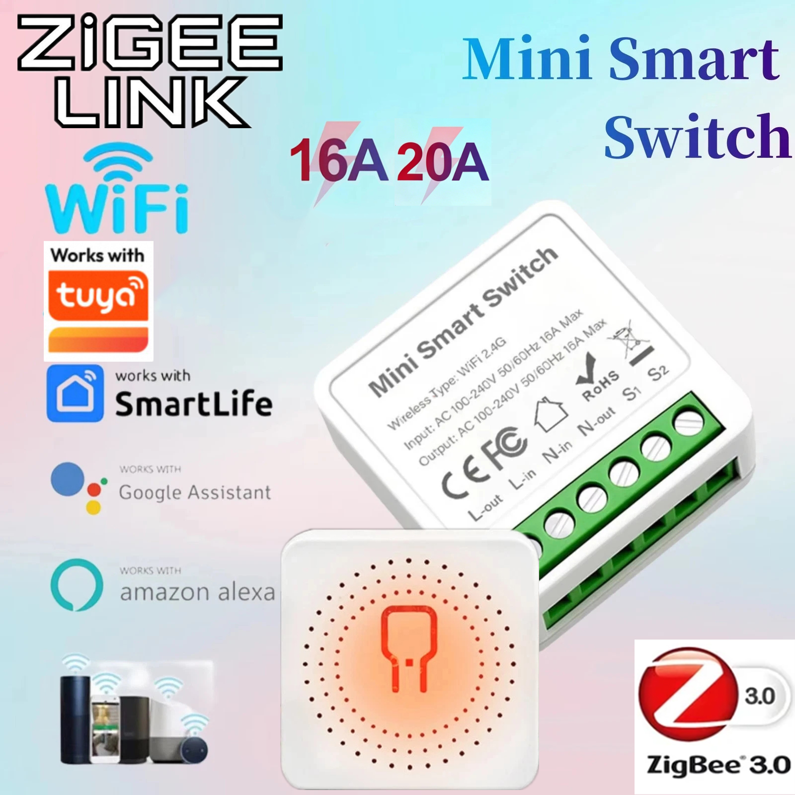 For Tuya Mini Smart WiFi Switc - огляд і ціна Home Automation Technology