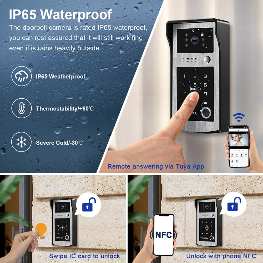 Tuya 5G Wifi Video Door Phone  - огляд і ціна Smart Doorbell Wired