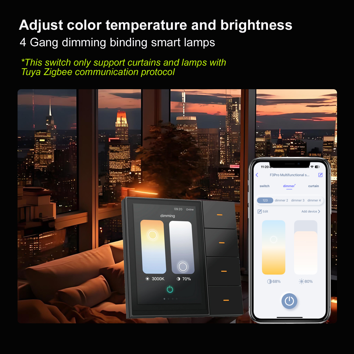 F3-pro Tuya Smart Panel ZigBee - огляд і ціна Home Automation Technology