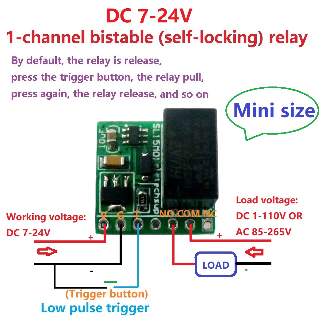 DC 12V 2A mini 1ch  Bistable S - огляд і ціна Shelly Relay Module