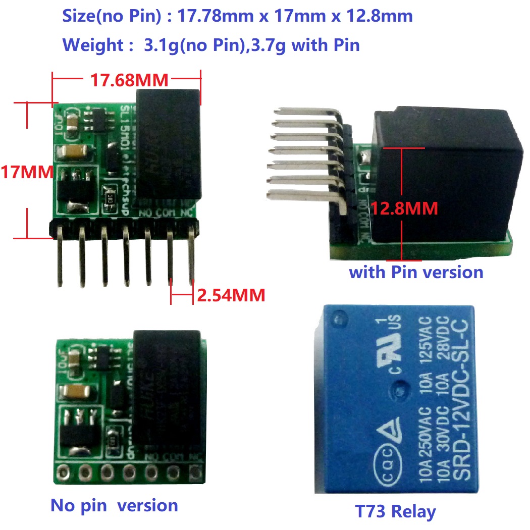 DC 12V 2A mini 1ch  Bistable S - огляд і ціна Shelly Relay Module