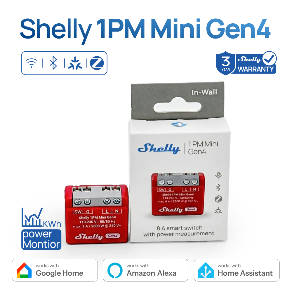 Shelly 1PM Mini Gen4 Zigbee Sm - огляд і ціна Shelly Relay Module