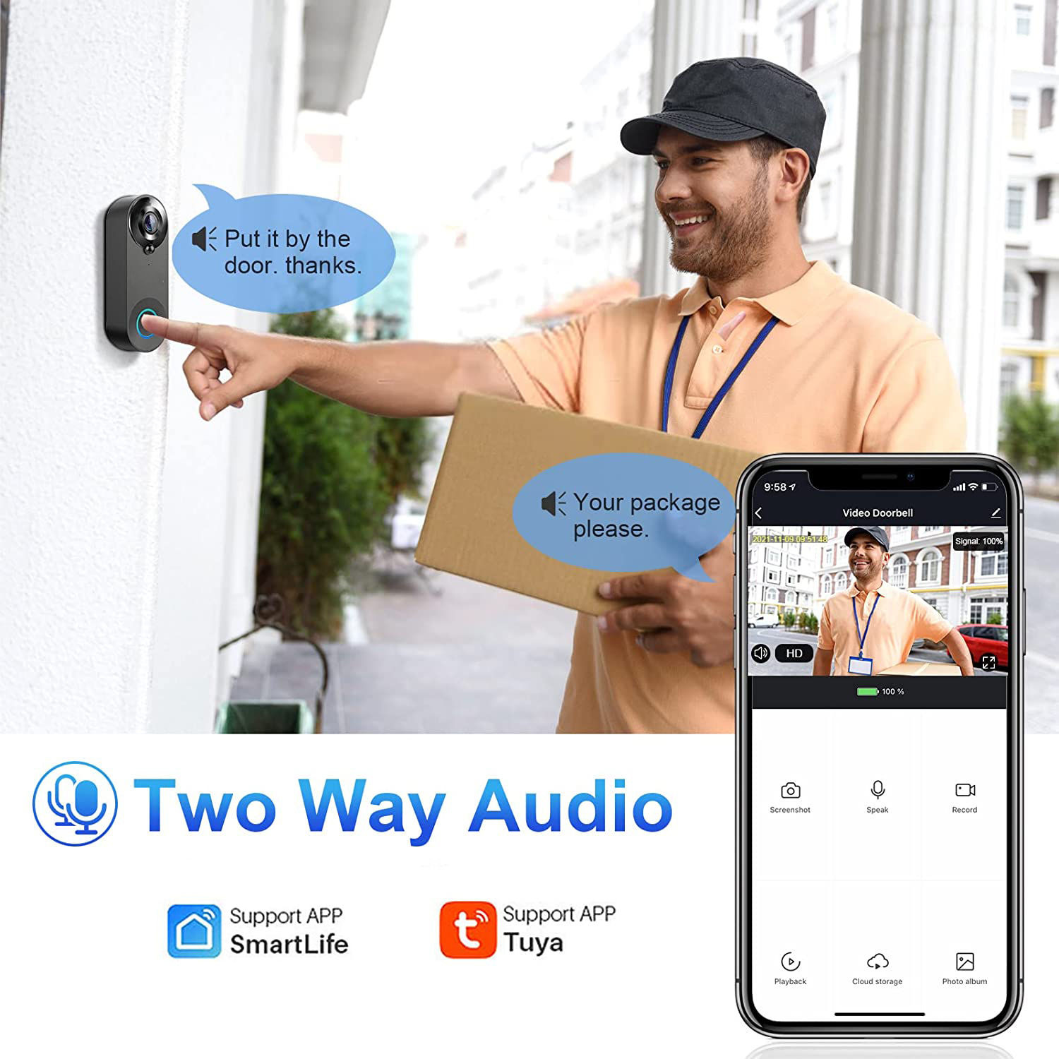 5G 2.4G WiFi Video Doorbell 10 - огляд і ціна Smart Doorbell Wired
