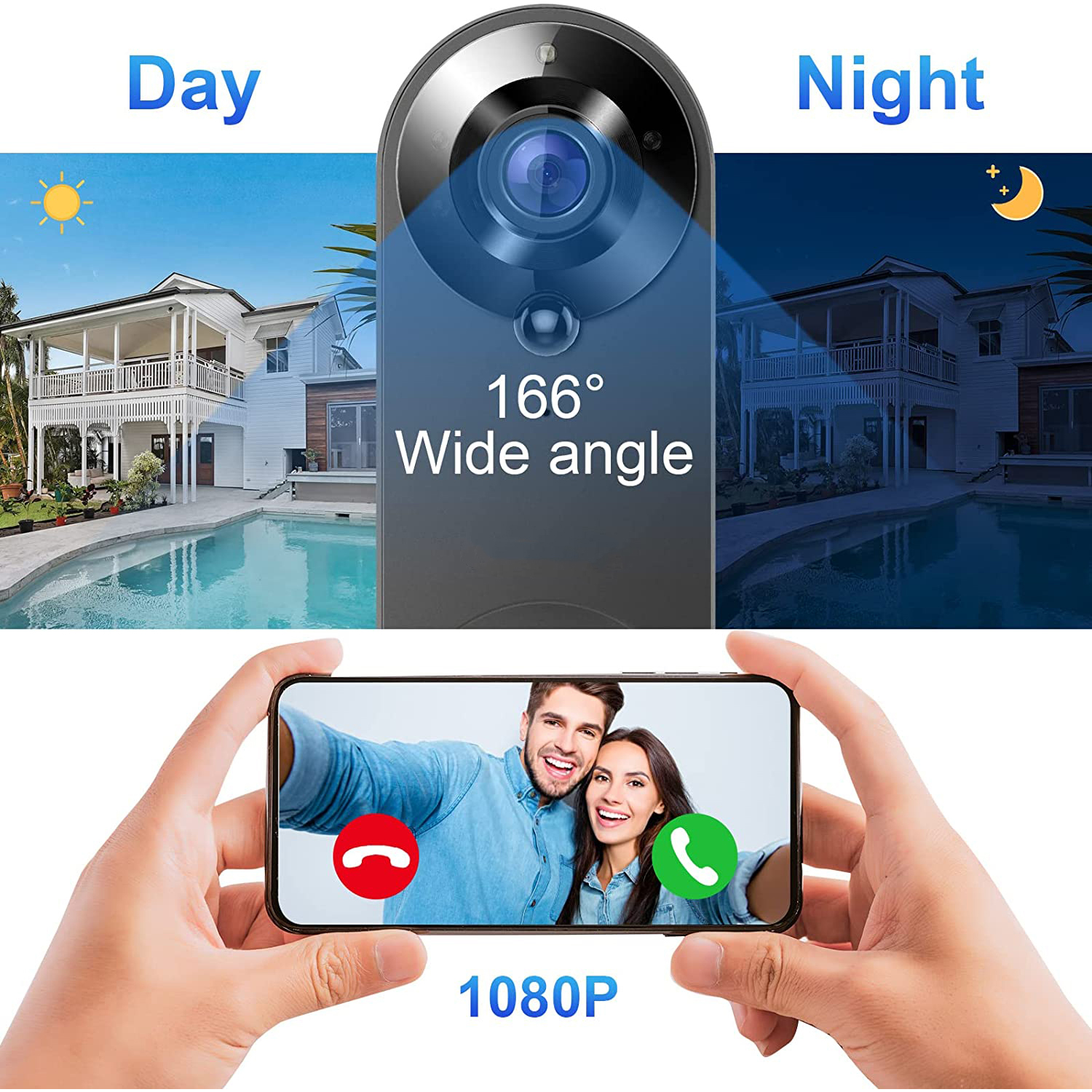 5G 2.4G WiFi Video Doorbell 10 - огляд і ціна Smart Doorbell Wired