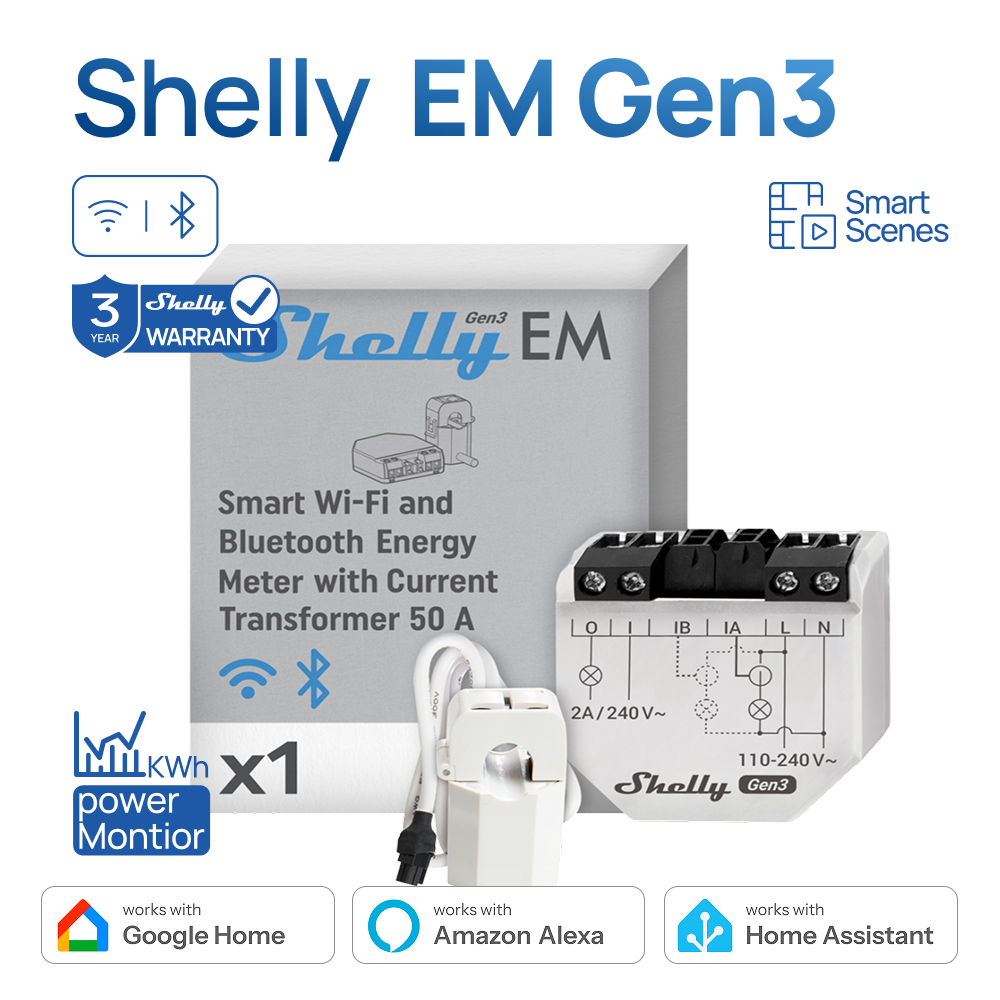 Shelly EM Gen3 Smart Home WiFi - огляд і ціна Shelly Relay Module